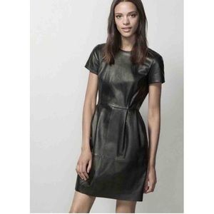 Massimo Dutti Leather dress - Sz XS
